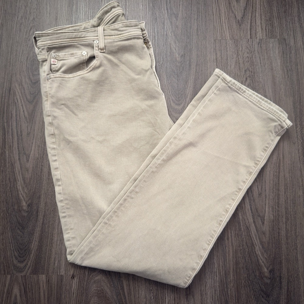 Adriano Goldschmied Jeans  AG ED Everett Slim Straight Tan Denim Measure 38x31